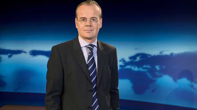 Thomas Hinrichs im "Tagesschau"-Studio. Bald wird er Hamburg Richtung Bayern verlassen