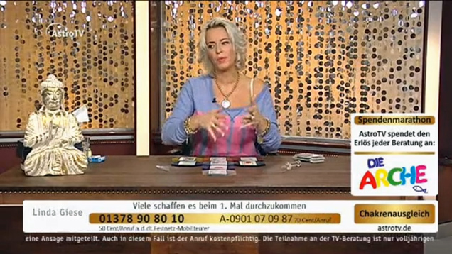 AstroTV wirbt dafür, dass ein Teil seiner Erlöse für das Kinderhilfswerk Arche e.V. gespendet werden