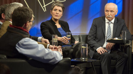 Von links: Gabriel Stängle, Hartmut Steeb, Stefan Kaufmann, Ines Pohl und Wieland Backes