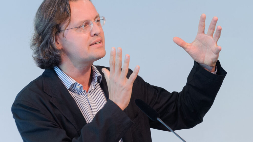 Bernhard Pörksen widersprach auf der "re:publica" der These von der digitalen Demenz von Manfred Spitzer