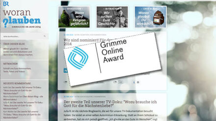 Die Webseite „Woran glauben“ des Bayerischen Rundfunks ist für den Grimme Online Award 2014 nominiert