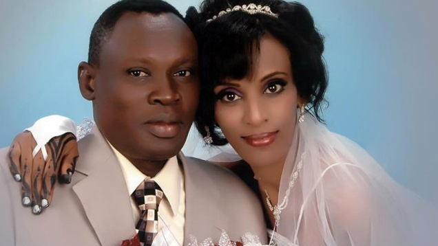 Ibrahim mit ihrem Mann auf dem Hochzeitsfoto aus dem Jahr 2011