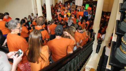 Im vergangenen Jahr demonstrierten zahlreiche Texaner gegen eine Verschärfung des Abtreibungsgesetzes