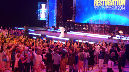 Die Laubhüttenfestfeier der Christlichen Botschaft in Jerusalem gilt als größtes jährliches Tourismusereignis in Israel