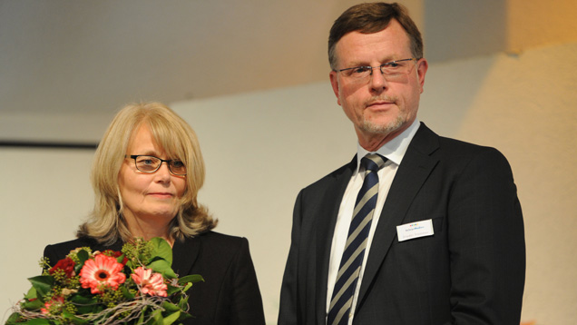 Frieder Trommer mit seiner Frau Rosmarie auf der Feier in Marburg