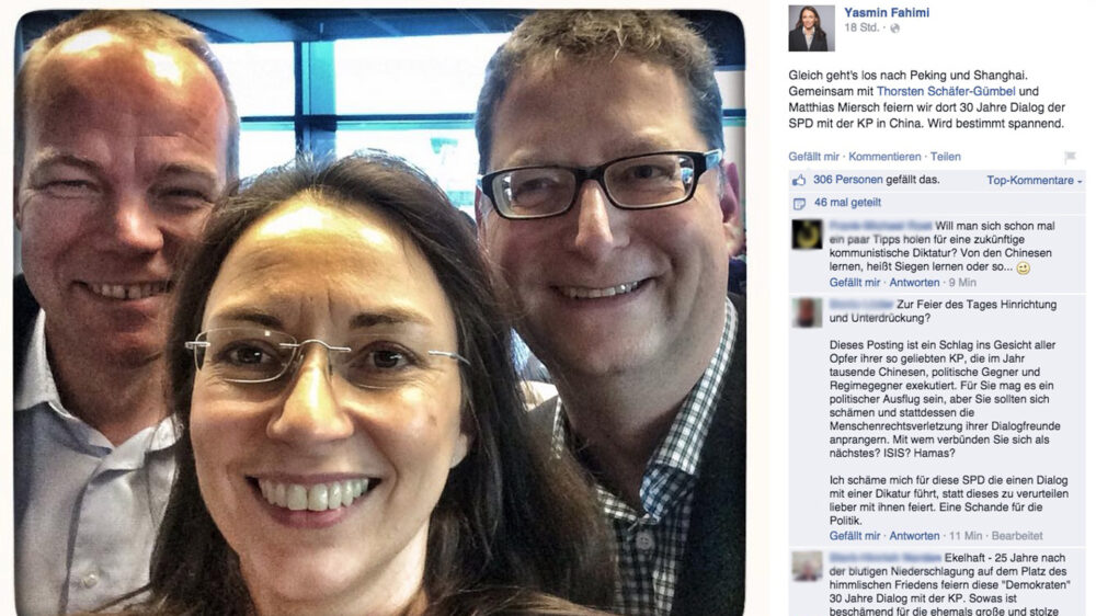 Dieses Selfie der SPD-Generalsekretärin Yasmin Fahimi sorgte für Aufregung