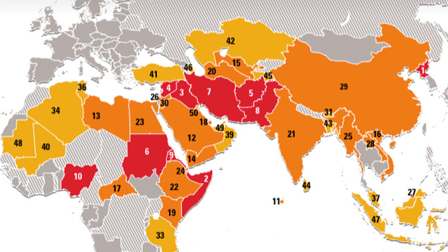 Der häufigste Grund für Christenverfolgung im Jahr 2015 ist islamischer Extremismus. Besonders in Afrika hat dieser zugenommen