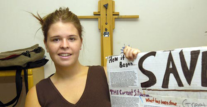 Die in Syrien getötete Kayla Mueller hat sich auch für Palästinenser im Westjordanland eingesetzt