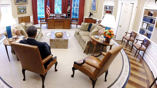 Der amerikanische Präsident im Oval Office. Trifft er noch den richtigen Ton?