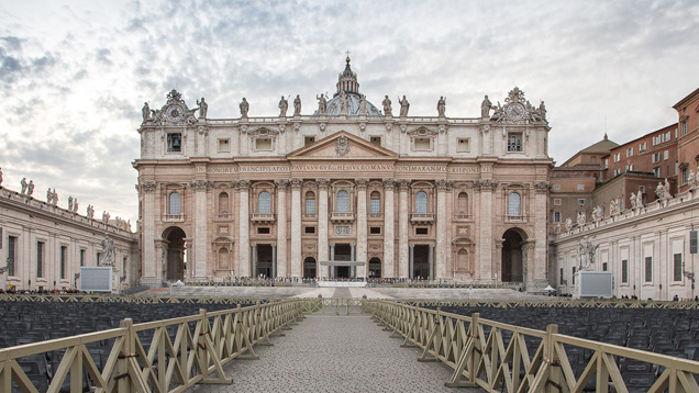 Der Petersdom im Vatikan: Schon zum zweiten Mal hat der Papst die Bundeskanzlerin zur Privataudienz empfangen