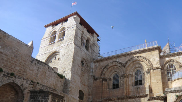Die Grabeskirche in Jerusalem: In ihr vereinigen sich mehrere Konfessionen