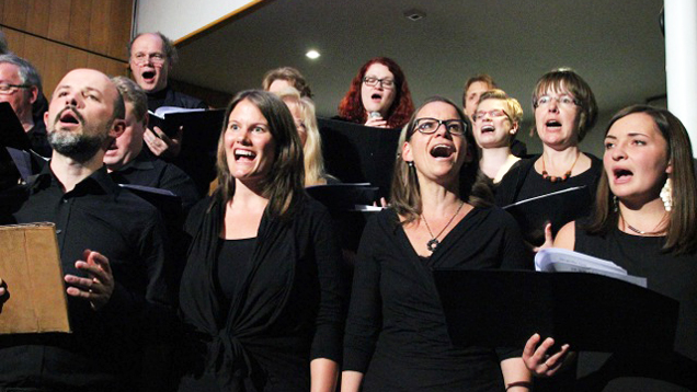 Der „Night of the Hymns“-Chor bei dem Release-Konzert der bei Gerth-Medien erschienenen CD: „Das Hymnen Projekt"