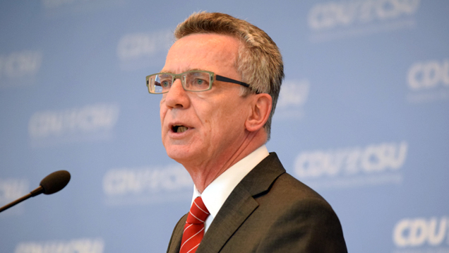 Bundesinnenminister Thomas de Maizière warnte vor Anitsemitismus im muslimischen Umfeld