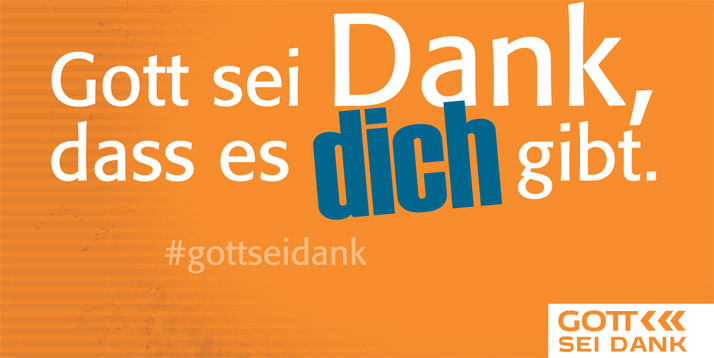 Die Vorlage für die Dankes-Karte lieferte die ERF-Sendung „Gott sei Dank“