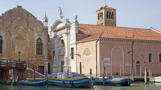 Die ehemalige Kirche Santa Maria della Misericordia in Cannaregio, dem am dichtest besiedelten Stadtteil Venedigs