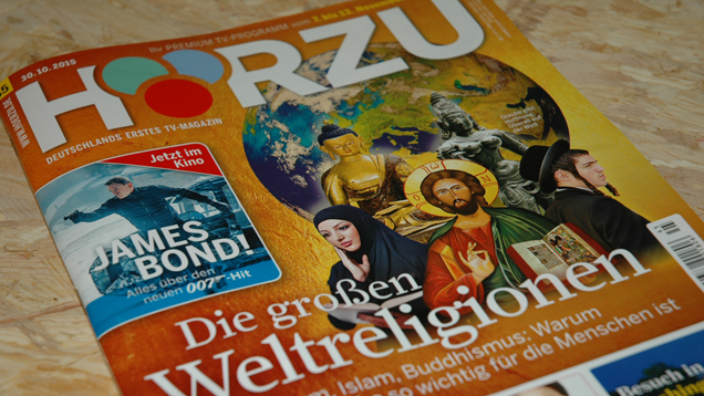 Die TV-Zeitschrift Hörzu widmet sich in den kommenden Ausgaben den fünf Weltreligionen