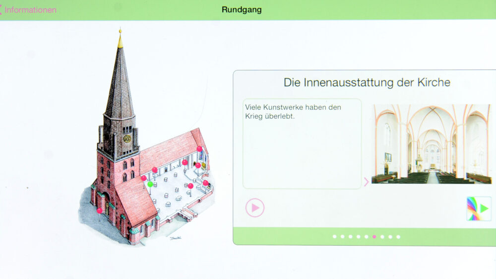 So sieht eine virtuelle Führung der Hauptkirche St.Jacobi in Hamburg aus