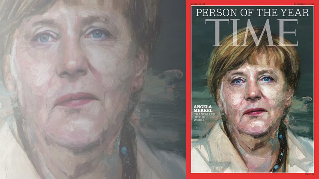 Merkel in Öl: Der Nordire Colin Davidson porträtierte die Bundeskanzlerin für das Time-Cover