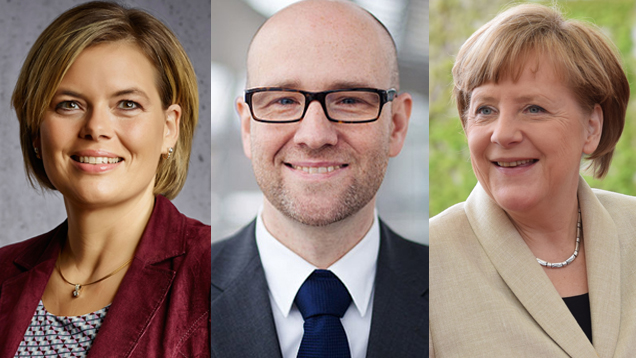 Julia Klöckner, Peter Tauber und Angela Merkel: Auf welchen Kurs werden sie die Partei bringen?