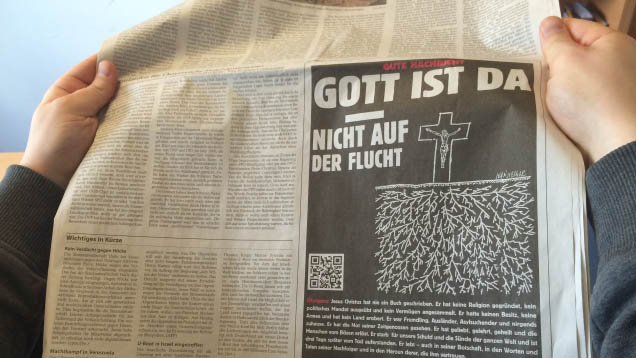 In der Frankfurter Allgemeinen Zeitung erschien am Mittwoch eine Anzeige der Stiftung Marburger Medien