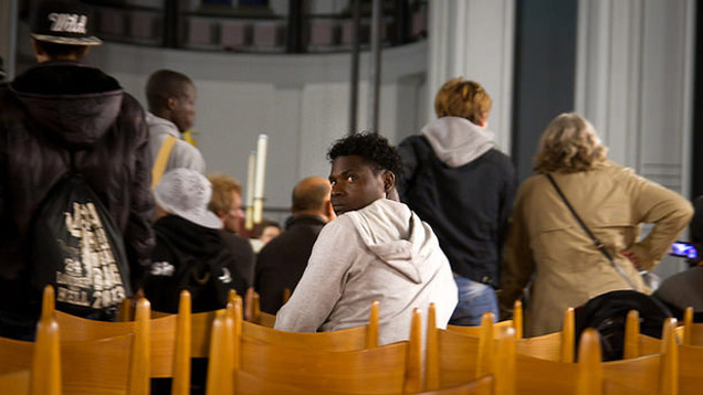 Flüchtling in Kirche: Sie nimmt Partei für die Schwächsten in der Gesellschaft