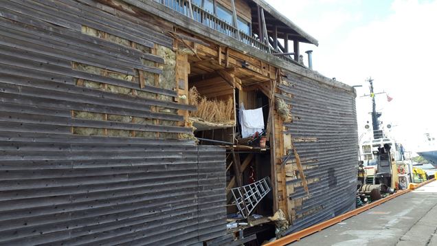 Der Nachbau der biblischen Arche Noah wurde im Hafen von Oslo bei einem Unfall beschädigt