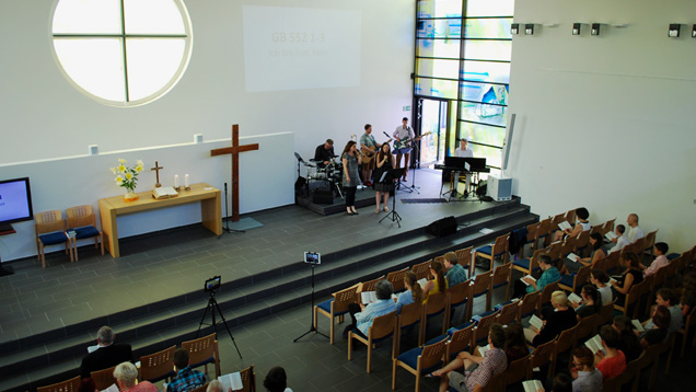 In diesem Gottesdienstraum fanden Menschen Schutz, als ein Amokläufer am Freitag 9 Menschen und sich selbst tötete