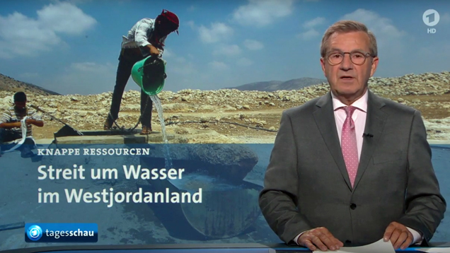 Als einseitig kritisiert: der „Tagesschau“-Beitrag „Streit um Wasser im Westjordanland“ und dessen Anmoderationstext