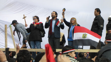 Kopten auf dem Tahrir-Platz im Jahr 2011
