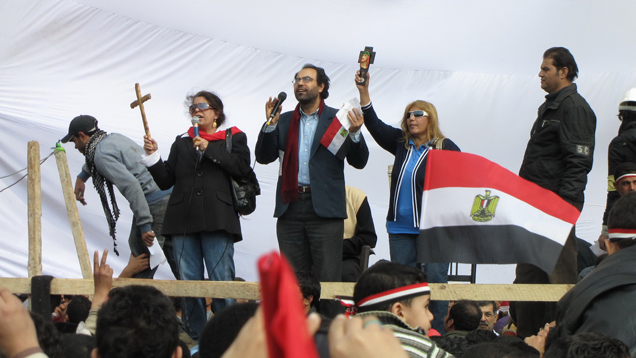 Kopten auf dem Tahrir-Platz im Jahr 2011