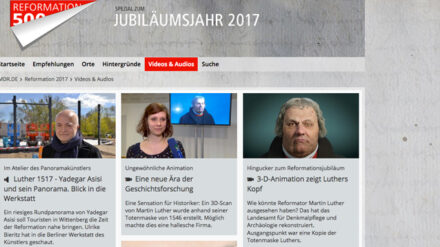 Eine große Bandbreite an Informationsmaterial zur Reformation hält das neue Online-Portal des MDR bereit