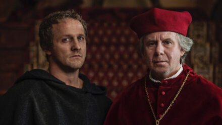 Martin Luther (Maximilian Brückner) und Albrecht von Brandenburg (Joachim Król) gehören zu den Hauptprotagonisten des ZDF-Zweiteilers