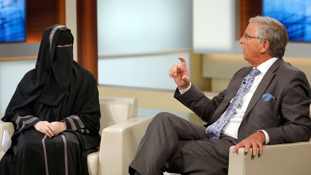 Vor allem Wolfgang Bosbach und Nora Illi (links) hatten unterschiedliche Meinungen zum Frauenbild im Islam in der Sendung "Anne Will"