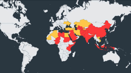 Von 196 untersuchten Ländern lagen in 38 unmissverständliche Hinweise auf schwerwiegende Verletzungen der Religionsfreiheit vor.