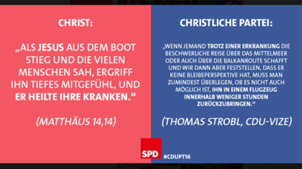 Diesen Vergleich postete die SPD zum Parteitag der CDU in Essen auf Facebook