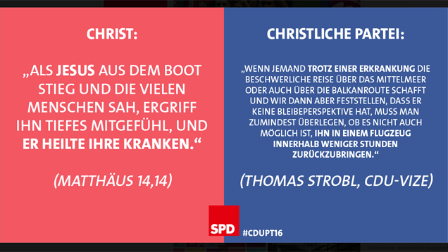 Diesen Vergleich postete die SPD zum Parteitag der CDU in Essen auf Facebook