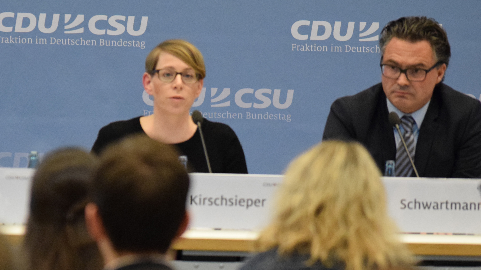 Eva-Maria Kirschsieper, Leiterin Public Policy Facebook, und Rolf Schwartmann