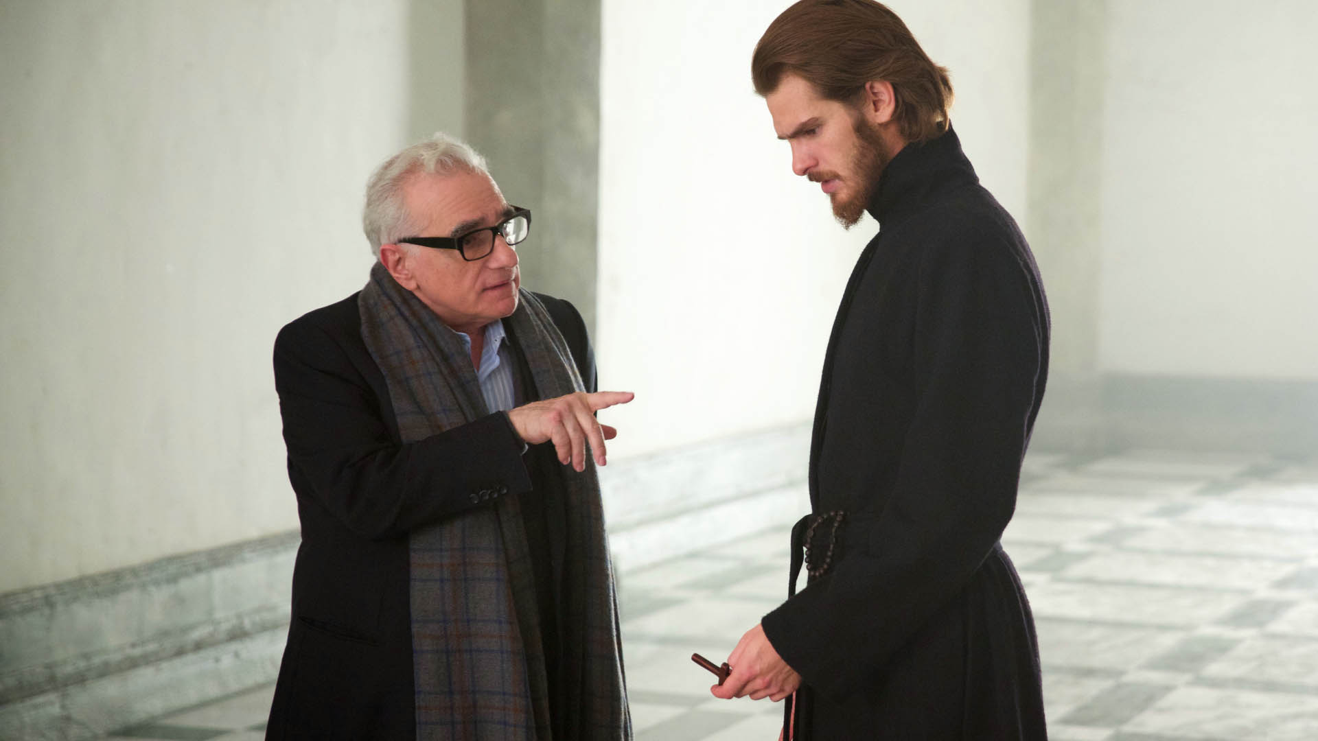 Regisseur Martin Scorsese (li.) wurde acht Mal für den Oscar nominiert und gewann ihn ein Mal. Der britischstämmige Schauspieler Andrew Garfield wurde für seine Rolle in Mel Gibsons Film