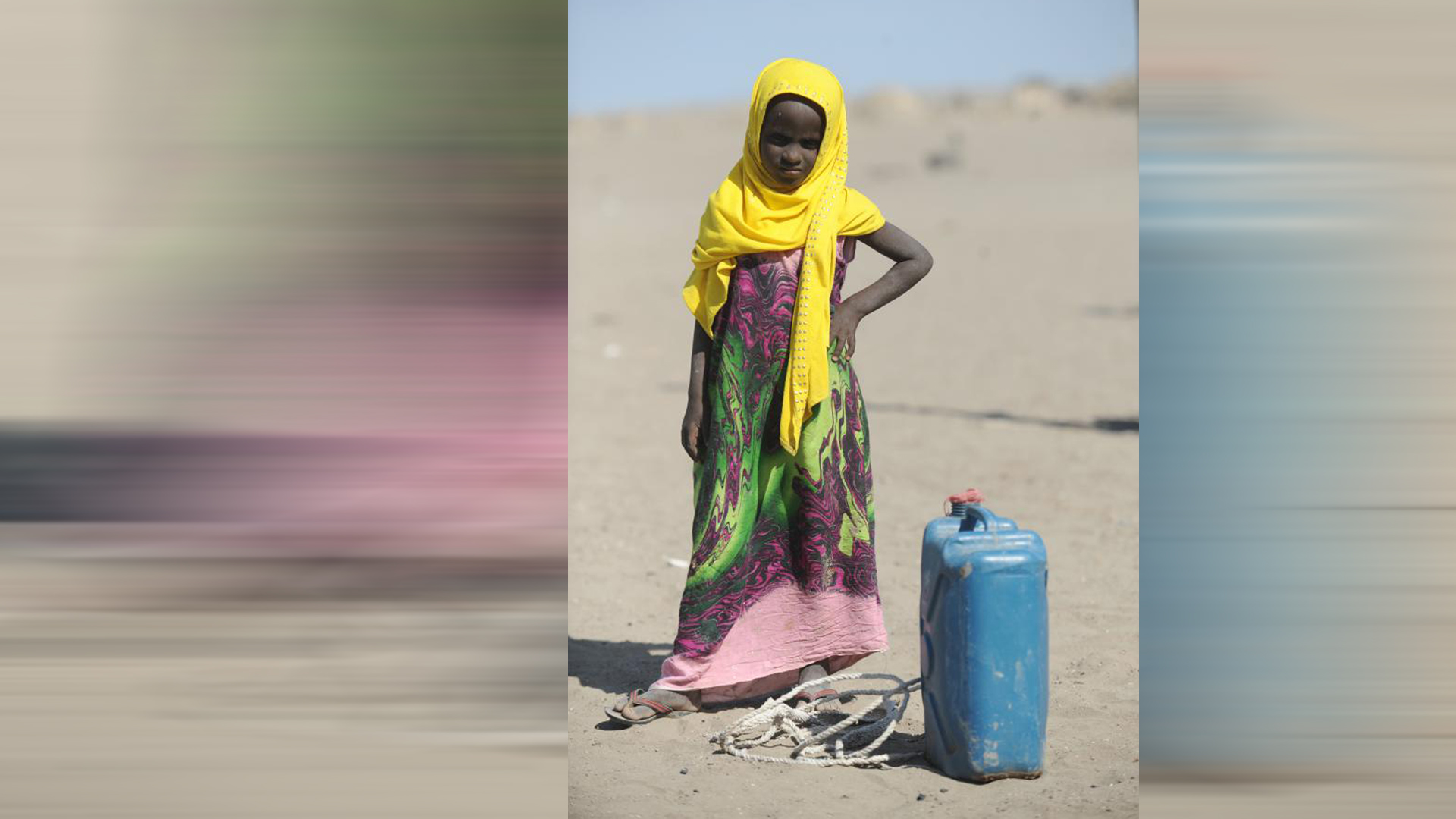 Durch einen gesunkenen Wasserspiegel ist die Wasserversorgung der Menschen eingeschränkt