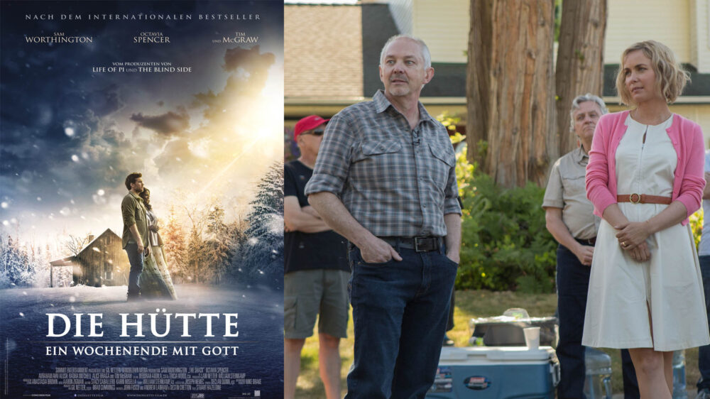 Der Autor des Bestsellers „Die Hütte“, William Paul Young (links) bei den Dreharbeiten zum Film