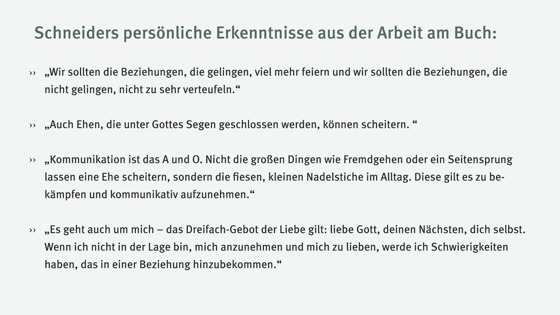 Der Autor Daniel Schneider sagt, er habe auch persönlich von der Arbeit am Buch „Tabu Trennung“ profitiert und zieht sein Fazit