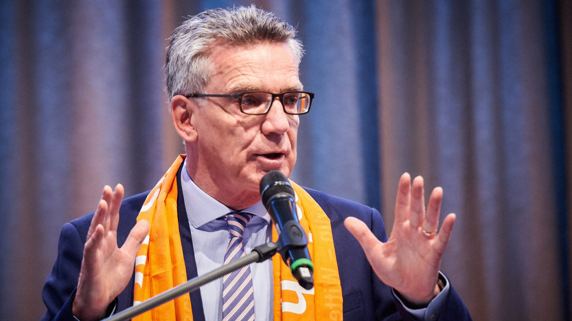 Thomas de Maizière betonte in seiner Rede, dass religiöse Toleranz ein Verständnis vom eigenen Glauben voraussetze