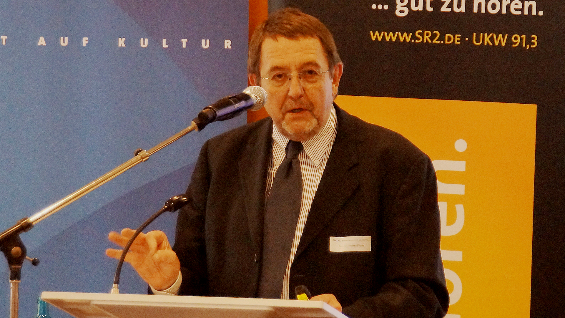 Der Düsseldorfer Kommunikationswissenschaftler Gerhard Vowe bei den Südwestdeutschen Medientagen