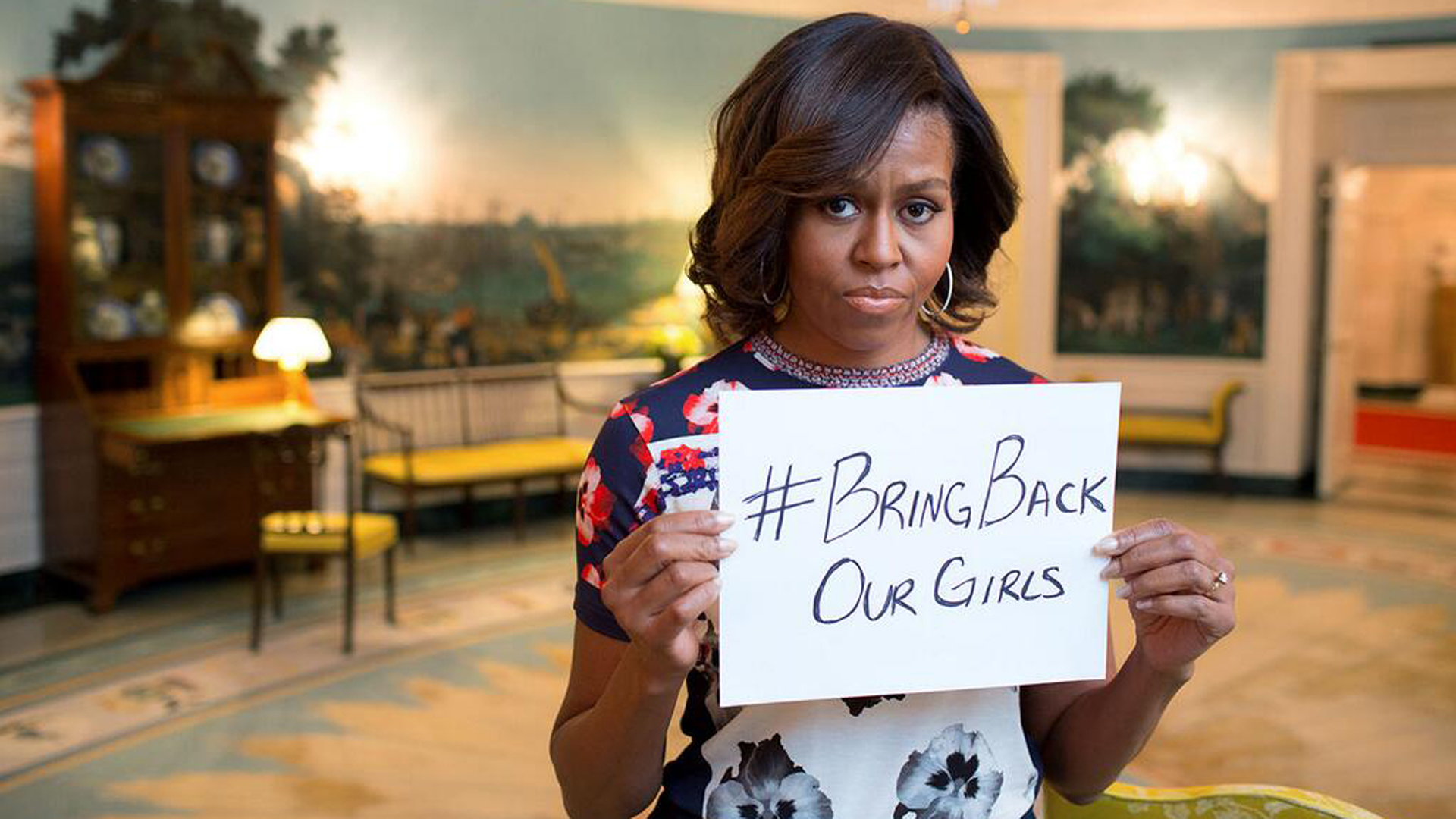Michelle Obama unterstützte die Social-Media-Kampagne #BringBackOurGirls