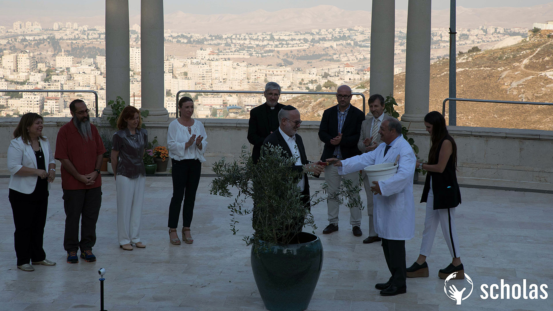 Der Olivenbaum soll die Friedensabsichten der Konferenz untermauern