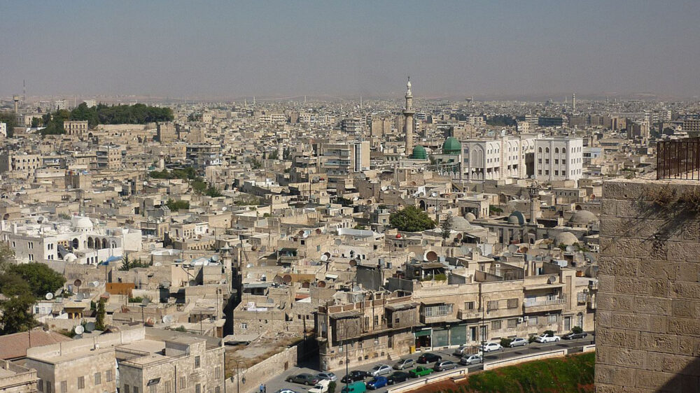 Ein Bild aus besseren Tagen: die Stadt Aleppo vor ihrer Zerstörung