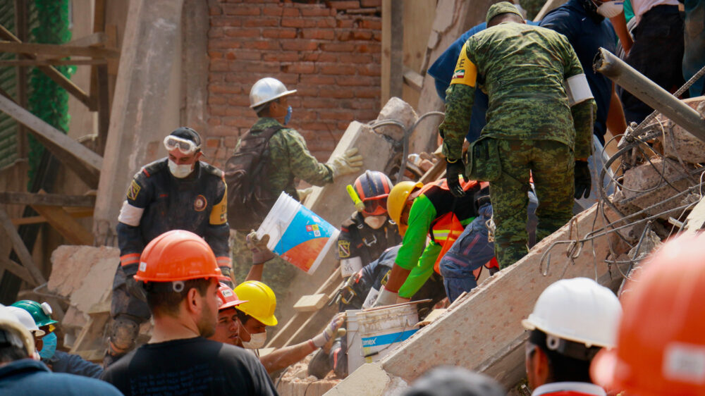 Katastrophenhelfer in Mexiko im Einsatz