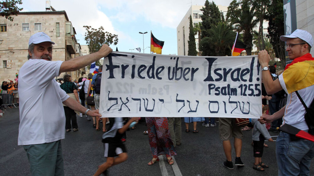 Deutsche beim jährlichen Jerusalem-Marsch zum Laubhüttenfest (Archivbild)