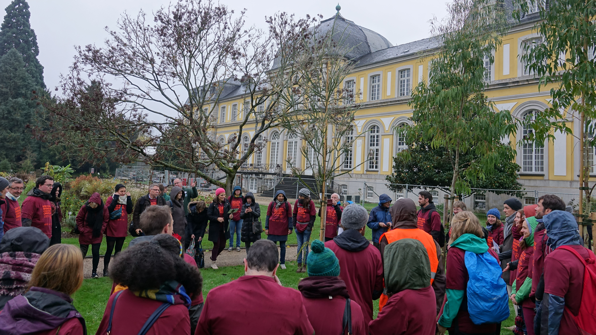 Im Botanischen Garten in Bonn hat sich ein Gebetskreis um die gestiftete australische Acacia pravissima gebildet