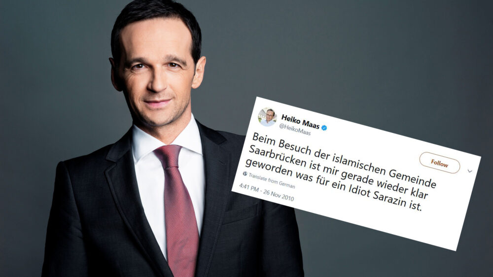 Heiko Maas hat nebenstehenden Tweet nicht gelöscht, teilte er mit. Die genauen Hintergründe des Verschwindens sind unklar.